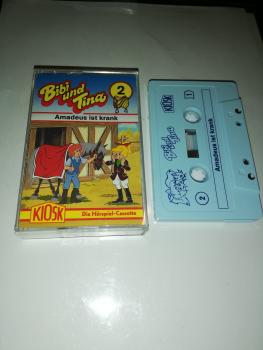 Bibi und Tina Folge 2 Amadeus ist krank Weiß mit Blauen Druck (Rot Gelbes Kioskcover) Der Grüne Punkt Bibi und Tina Folge 2 Amadeus ist krank Weiß mit Blauen Druck (Rot Gelbes Kioskcover) Der Grüne Punkt