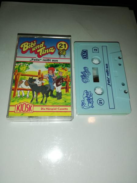 Bibi und Tina Folge 21 Felix reißt aus Weiß mit Blauen Druck 4.27121 Kiosk(Rot-Gelbes Kioskcover) Bibi und Tina Folge 21 Felix reißt aus Weiß mit Blauen Druck 4.27121 Kiosk(Rot-Gelbes Kioskcover)