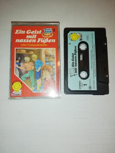 Pizza Bande Folge 3 Ein Geist mit nassen Füssen oder Computerdiebe Schwarz mit Blauen Aufkleber 5037 Schneider Ton Pizza Bande Folge 3 Ein Geist mit nassen Füssen oder Computerdiebe Schwarz mit Blauen Aufkleber 5037 Schneider Ton