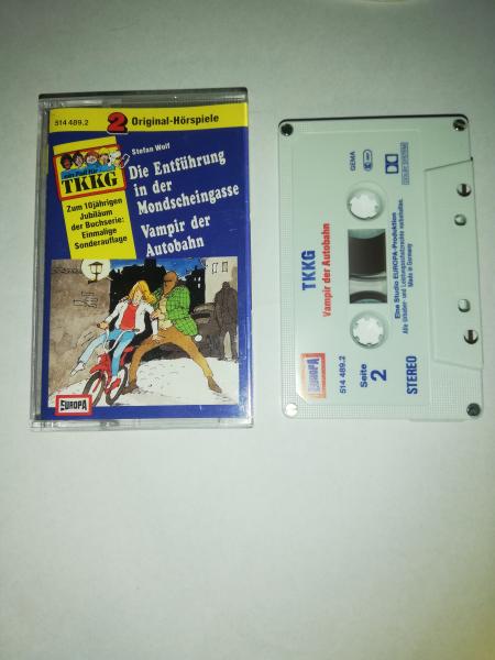 TKKG Doppelfolge Die Entführung in der Mondscheingasse Vampir an der Autobahn 4-fach Silber geschraubt Weiß Blau Rot 514489.2 Europa TKKG Doppelfolge Die Entführung in der Mondscheingasse Vampir an der Autobahn 4-fach Silber geschraubt Weiß Blau Rot 514489.2 Europa