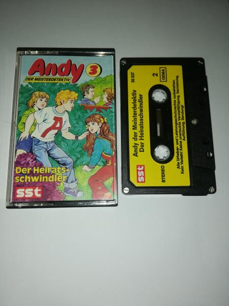 Andy der Meisterdetektiv Folge 3 Der Heiratsschwindler 5-fach Silber geschraubt Schwarz mit Gelben Aufkleber 30337 SST Andy der Meisterdetektiv Folge 3 Der Heiratsschwindler 5-fach Silber geschraubt Schwarz mit Gelben Aufkleber 30337 SST