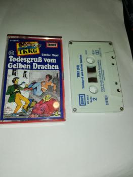 TKKG Folge 56 Todesgruß vom gelben Drachen 4-fach geschraubt Weiß Blau 515859.1 Europa(Großes Fenster)