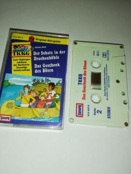 TKKG Doppelfolge Der Schatz in der Drachenhöhle/Das Geschenk des Bösen 5-fach geschraubt Weiß Blau Rot 514487.6