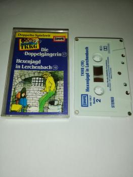 TKKG Doppelfolge Die Doppelgängerin/Hexenjagd in Lerchenbach 5-fach geschraubt Weiß Blau 10887 8