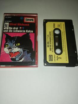 Die Drei Fragezeichen Folge 4 und die schwarze Katze 4-fach geschraubt Schwarz mit Gelben Aufkleber 515904.0(Titel oben)
