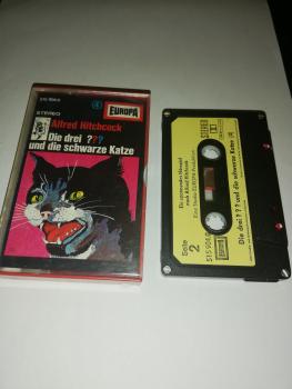Die Drei Fragezeichen Folge 4 und die schwarze Katze 4-fach geschraubt Schwarz mit Gelben Aufkleber 515904.0(Titel unten)