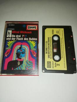 Die Drei Fragezeichen Folge 5 und der Fluch des Rubins 5-fach geschraubt Schwarz mit Gelben Aufkleber 515905.9(Titel Oben)