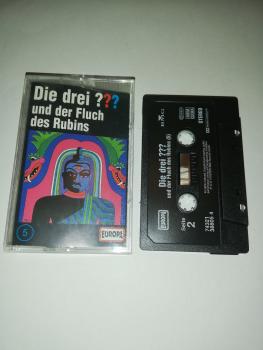 Die Drei Fragezeichen Folge 5 und der Fluch des Rubins Schwarz 7432138805 4(Schriftzug Logo fehlt) Europa