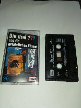 Die Drei Fragezeichen Folge 48 und die gefährlichen Fässer Schwarz 7432138848 4 (Schriftzug Logo fehlt)