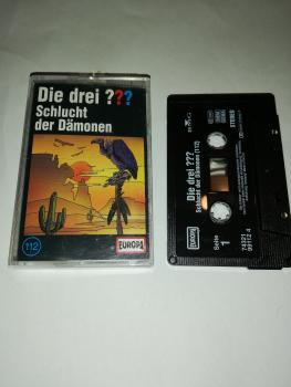 Die Drei Fragezeichen Folge 112 Schlucht der Dämonen Schwarz 7432199112 4(Schriftzug Logo fehlt)