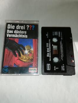 Die Drei Fragezeichen Folge 118 Das düstere Vermächtnis Schwarz 7432199118 4(Schriftzug Logo fehlt)