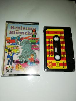 Benjamin Blümchen Folge 3 Kampf dem Lärm 4-fach geschraubt Silber Rot-Gelb 4.23937 CD Teldec & Kiosk Logo
