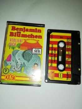 Benjamin Blümchen Folge 7 verliebt sich 4-fach Silber geschraubt Rot Gelb 4.24422 CD Teldec Schrift Schwarz