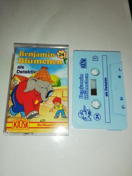Benjamin Blümchen Folge 24 als Detektiv Weiß mit Blauen Druck (Rot Gelbes Kioskcover) Der Grüne Punkt