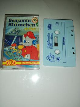 Benjamin Blümchen Folge 30 als Pilot Weiß mit Blauen Druck (Rot Gelbes Kioskcover) Der Grüne Punkt