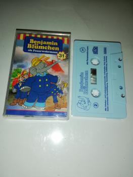 Benjamin Blümchen Folge 31 als Feuerwehrmann Weiß mit Blauen Druck 4.27531 (Blaues Kioskcover)