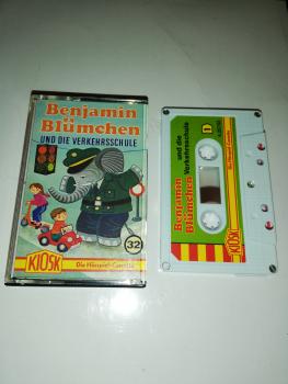 Benjamin Blümchen Folge 32 und die Verkehrsschule 5-fach Silber geschraubt Weiß mit Grünen Cover 4.25702 CD Kiosk