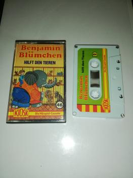 Benjamin Blümchen Folge 46 hilft den Tieren 4-fach Silber geschraubt Weiß mit Grünen Cover 4.27546 CD