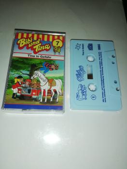 Bibi und Tina Folge 7 Tina in Gefahr Weiß mit Blauen Druck 4.27107 (Blaues Kioskcover)