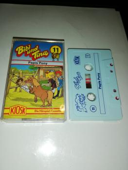 Bibi und Tina Folge 11 Papis Pony Weiß mit Blauen Druck 4.27111