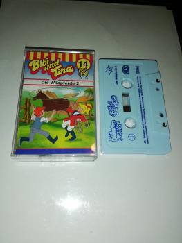 Bibi und Tina Folge 14 Die Wildpferde- Teil 2 Weiß mit Blauen Druck 4.27114