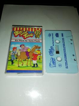 Bibi und Tina Folge 23 Ein Pferd für Tante Paula Weiß mit Blauen Druck 4.27123 (Blaues Kioskcover)
