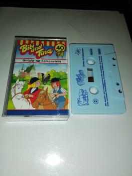 Bibi und Tina Folge 40 Gefahr für Falkenstein Weiß mit Blauen Druck 4.27140 Kiddinx