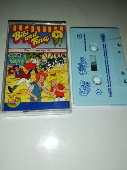 Bibi und Tina Folge 51 Besuch aus Spanien Weiß mit Blauen Druck 4.27151 Kiddinx