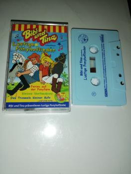 Bibi und Tina Lustige Ponyhoflieder Weiß mit Blauen Druck 4.27792 Kiddinx