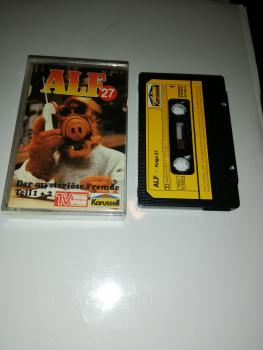 Alf Folge 27 Der mysteriöse Fremde Teil 1+2 4-fach Schwarz geschraubt Schwarz mit Gelben Aufkleber 841 497-4 Karussell