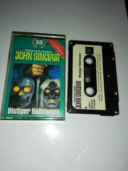 Geisterjäger John Sinclair Folge 50 Blutiger Halloween 5-fach Silber geschraubt Schwarz mit Weißen Aufkleber 73034