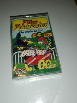 Flitze Feuerzahn Mini Europa Folge 1 Ein Drache im Zoo Grün mit Weißen Druck Originalverpackt 74321 21206 4 PC 209