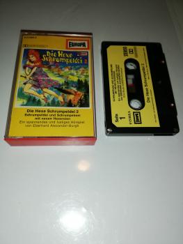 Die Hexe Schrumpeldei Folge 2 Schrumpeldei und Schrumpelmei mit ihren neuen Hexereien 5-fach Silber Geschraubt Schwarz mit Beigen Aufkleber(Gelbes Frontcover)