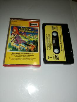 Die Hexe Schrumpeldei Folge 2 Schrumpeldei und Schrumpelmei mit neuen Hexereien Schwarz mit Beigen Aufkleber 515065.5(Gelbes Frontcover)