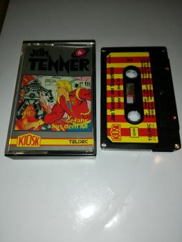 Jan Tenner(der Superheld) Folge 4 Gefahr aus dem All 5-fach Silber geschraubt Schwarz mit Rot-Gelben Aufkleber 4.24743 CD Kiosk Teldec