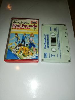 Fünf Freunde Folge 17 auf großer Fahrt 4-fach Silber Geschraubt Weiß mit Blauen Druck 515752.8 (Blau Oranges Cover) Europa
