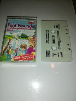 Fünf Freunde Folge 28 und die geheimnisvolle Stadt Grau mit Schwarzen Druck 490671-209 (Blau Oranges Cover)