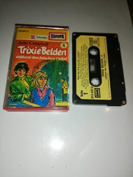 Trixie Belden Folge 4 entlarvt den falschen Onkel 5-fach Silber geschraubt Schwarz mit Beigen Aufkleber 515657.2