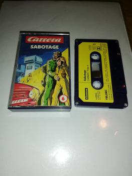 Carrera Folge 6 Sabotage 4-fach Silber geschraubt Blau mit Gelben Aufkleber 4.60006