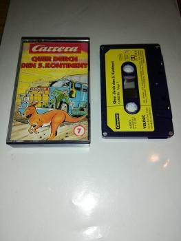 Carrera Folge 7 Quer durch den 5.Kontinent 4-fach Silber geschraubt Blau mit Gelben Aufkleber 4.60007 Teldec