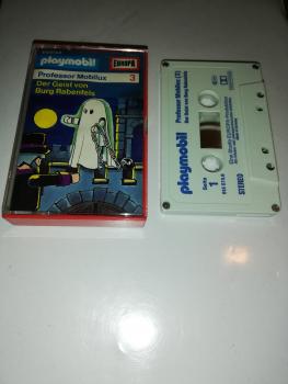 Playmobil Professor Mobilux Folge 3 Der Geist von Burg Rabenfels 4-fach Silber geschraubt Weiß mit Blauen Druck 515573.8