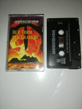 Gespensterkrimi Folge 3 Der Turm des Grauens 5-fach Silber geschraubt Schwarz mit Weißen Aufkleber MC 1400
