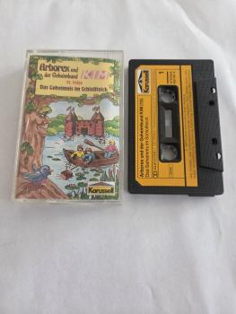 Arborex und der Geheimbund Kim Folge 13 Das Geheimnis im Schloßteich Schwarz mit Gelben Aufkleber 829001-4 Karussell(Innencover leicht beschrieben)