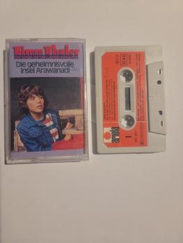 Timm Thaler Die geheimnisvolle Insel Arawanadi Grau mit Roten Aufkleber 401203-242 Ariola Front-Innencover und Kassette beschrieben