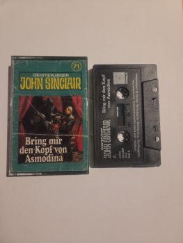 Geisterjäger John Sinclair Folge 71 Bring mir den Kopf von Asmodina Schwarz mit Weißen Druck 202 Tonstudio Braun(Innencover beschrieben)