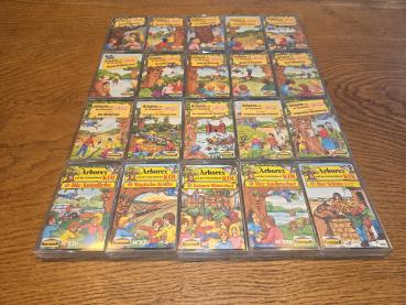 Arborex Hörspielkassetten-Set Folgen 1-20 komplett Schwarz mit Gelben Aufkleber Karussell