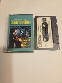 Geisterjäger John Sinclair Folge 38 Die Nacht des Hexers 5-fach Schwarz geschraubt Schwarz mit Weißen Aufkleber 001 Tonstudio Braun(Nr. auf Cover fehlt)