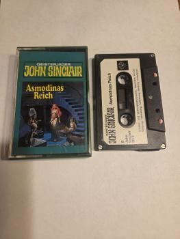 Geisterjäger John Sinclair Folge 16 Asmodinas Reich 5-fach Silber geschraubt Schwarz mit Weißen Aufkleber 096 Tonstudio Braun(Nr. auf Cover fehlt)