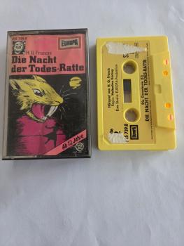 H.G.Francis Folge 12 Die Nacht der Todes-Ratte Gelb mit Gelben Aufkleber 515739.0 Europa(Abriss auf Label Seite 2 der MC)