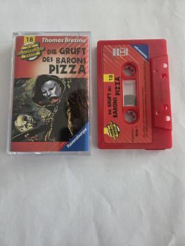 Die Knickerbockerbande Folge 18 Die Gruft des Barons Pizza Rot mit Roten Aufkleber 400555684127.1 Ravensburger